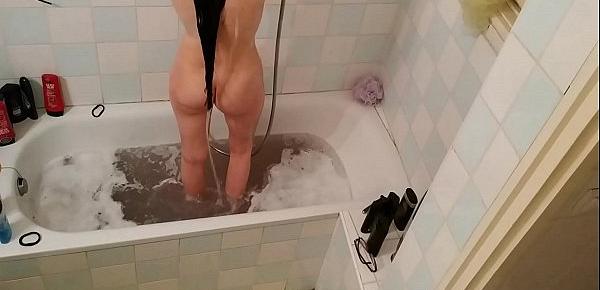  Hidden cam in a slim teen girls bathroom pt2 HD